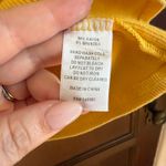 Unique Vintage | Mustard Yellow Ribbed Short Sleeve Top with Quarter Zip | Large Photo 3