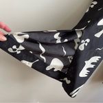 frame denim FRAME Drawstring Lounge Pants Cotton Silk Black White Abstract Print Wide Leg XS Photo 5