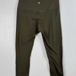 Lululemon Align Crop *21" Dark Olive Size 8 Photo 3