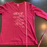 Life is Good  Gratitude T-Shirt Womens Large Grateful V-Neck Cozy Comfy Cabincore Photo 7