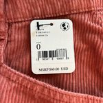 Free People  Ray Coral Corduroy Button Front Mini Skirt Size 0 Photo 5