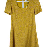 Molly Bracken Fitted Scoop Neck Saffron Yellow Woven Dress Size Small Photo 0