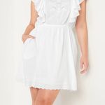 Old Navy New  waist-defined flutter-sleeve tie-back mini dress, size xl Photo 2