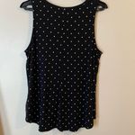 Old Navy Luxe sleeveless Top in Black With white polka dots size XL Photo 3