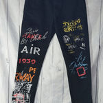 Graphic Paris Y2K Black Skinny Jeans Size 28 Photo 0