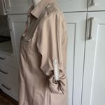 Brooks Brothers 346 Petite Beige Cotton Shirtdress Size 10 Knee Length Safari Photo 2