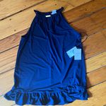 Carmen Marc Valvo Navy Dressy Tank Top Photo 0