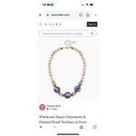 Hazel Chinoiserie & Painted Wood Necklace in Ivory Photo 1