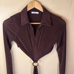 Peppermayo  Womens Chocolate Brown Long Sleeve Cut Out Mini Dress Size 4 Formal‎ Photo 1