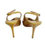 Jimmy Choo  slingback peep toe heels nude patent leather stiletto size 41 Photo 9