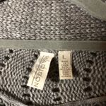 Madison Wool Alpaca Blend Crochet Open Knit Cardigan Sweater Grey Size Large Gray Photo 2