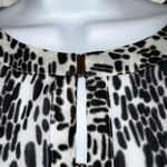 The Limited  Black & White Long  Sleeve Sheer Blouse‎ Gold Hardware EUC Size XS Photo 3