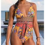Becca New.  floral wrap swimsuit. NWOT Photo 4