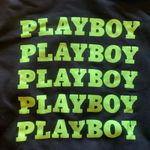 Playboy x Missguided Neon Green Logo Pullover Sweater Hoodie XL Photo 1