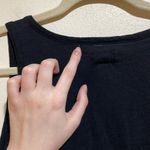 Pact  Relaxed Slub Knit Organic Cotton Henley Tank Midi Dress Black Size Small Photo 10