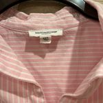 Beach Lunch Lounge Pink Striped Button-Up Long Sleeve Shirt Photo 6