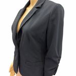 Eliza J  Black Ruched Sleeve Blazer Womens Small Petite Photo 4