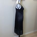 Sears vintage sexy black nylon slip negligee nightgown Size 36 Photo 4