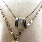 Silver tone blue beaded long multi strand necklace’s Photo 4