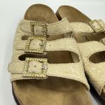 Birkenstock Betula Arizona Women Gold Snakeskin Sandal Slide Size 41 US L 10 Photo 1
