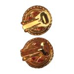 St. John Vintage Gold-Tone Textured Clip-On Earrings Photo 2