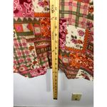 Jonathan Martin Vintage Silk Button Up Top Womens Large Pink Patchwork Boho Cottage Indie Hippie Photo 4