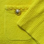 J.Crew NWT Odette Sweater Lady Jacket in Yellow Cotton-blend Boucle Cardigan XL Photo 1
