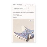 Free People Converse x FP ✪ Chuck 70 Hi Top Floral Embroidery Sneakers ✪ Blue Leather ✪ 8M Photo 14