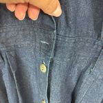 Max Z Denim Western Dress Rhinestones Studded‎ Maxi Vintage Pleated Sz 12 Blue Photo 6