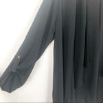 Chaus Y2K Liquid Knit Open Front Blouse Womens M Office Career Business Dressy Black Size M Photo 2