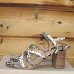 Madewell  Womens Size 8 Snake Heeled Sandal Shoes Photo 2