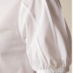 J.Crew  Tall Delilah Dress Cotton Poplin Puff Sleeve Minimalist White Medium NWT Photo 2