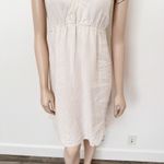 United Colors Of Benetton [] Cream Sleeveless Linen A-Line Mini Dress Sz Large L Photo 6