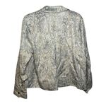 Chico's Chico’s Satin Jean Jacket Python Print Photo 7