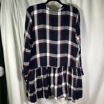 Mud Pie Mud‎ Pie Women's Plaid Tunic Top Size M Button Front Long Sleeve Casual Photo 7