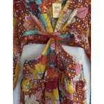 Girl Soul Tropical Floral Cut Out Ruffled Mini Dress Size M Size M Photo 2