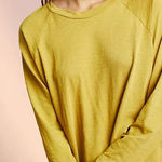 Anthropologie Lomund Long Sleeve Pullover 100% Cotton Oversized Mustard Vintage Photo 0