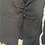 Forever 21  Black Crinkle Long Sleeve Top Photo 4