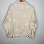 Dress Up Blush Pink Peach White Star Pattern Jean Jacket Sz Large Photo 1
