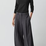 Theory Black Tiny Long-Sleeve Tee in Organic Cotton. Size L. MSRP $95 Photo 1