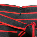 Proenza Schouler Striped Jacquard Suiting Wrap Skirt Black Red Size 4 Photo 6