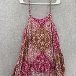 Show Me Your Mumu Mumu Women's Pink Floral Trapeze Sleeveless Size Large Circus mini dress Photo 1