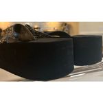 Yellow Box Beaded Leather Flip Flops - Black Sparkle - 9.5 Photo 2