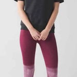 Lululemon Seamlessly Street Crop Leggings Burgundy Red Ombré Stretch Size 4 Photo 0
