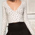 Brandy Melville Coco Floral Wrap Top Long Sleeve Photo 0