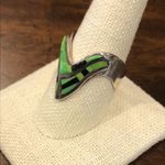 Sterling Silver JAY KING DTR Green Turquoise  Ring Sz 10-1/4 Photo 2