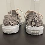 Superga Ivory Taupe Gray White Snakeskin Print Lace Up Sneakers 6 Faux Leather Photo 6