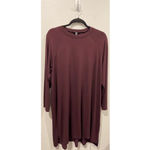 Eileen Fisher  Cassis Crew Neck Brown Shift Dress Photo 1