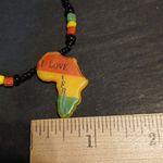 Multicolor I Love Africa Beaded Necklace Yellow Photo 8