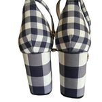 Draper James RSVP Bianca Navy White Gingham Heels Shoes 8 Pointy Toe 3.25” Heel Photo 5